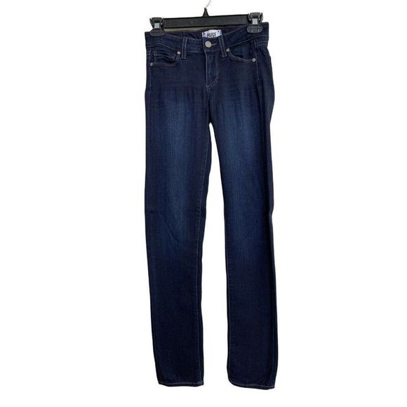 Sz 24 Womens Paige Stretch Skinny Skyline Jeans Mona Dark Wash GUC 5809 - Picture 2 of 9